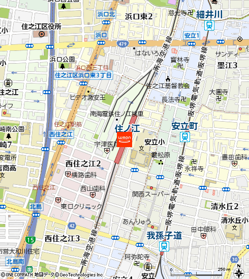 ダイエー住ノ江駅前店・イオンフードスタイル付近の地図